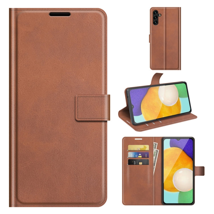 For Samsung Galaxy A13 5G Retro Calf Pattern Buckle Horizontal Flip Leather Case with Holder & Card Slots & Wallet