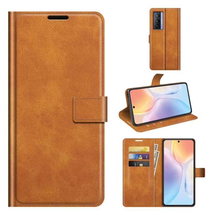 For vivo X70 Retro Calf Pattern Buckle Horizontal Flip Leather Case with Holder & Card Slots & Wallet