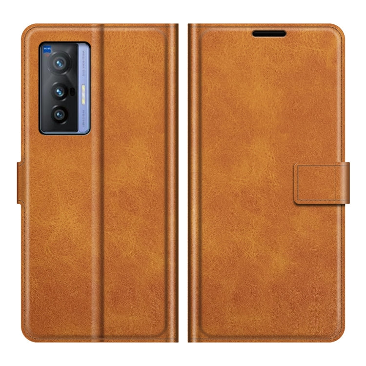 For vivo X70 Retro Calf Pattern Buckle Horizontal Flip Leather Case with Holder & Card Slots & Wallet