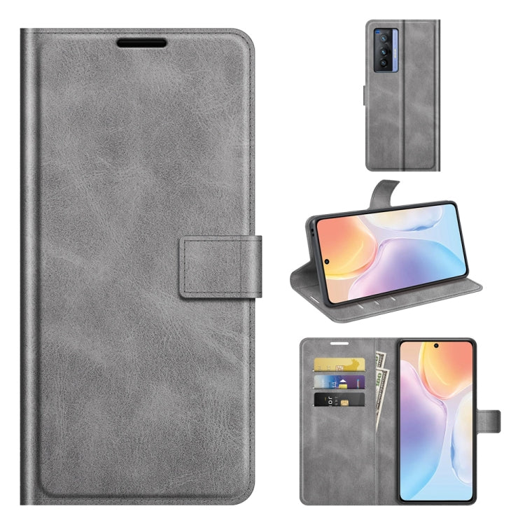 For vivo X70 Retro Calf Pattern Buckle Horizontal Flip Leather Case with Holder & Card Slots & Wallet