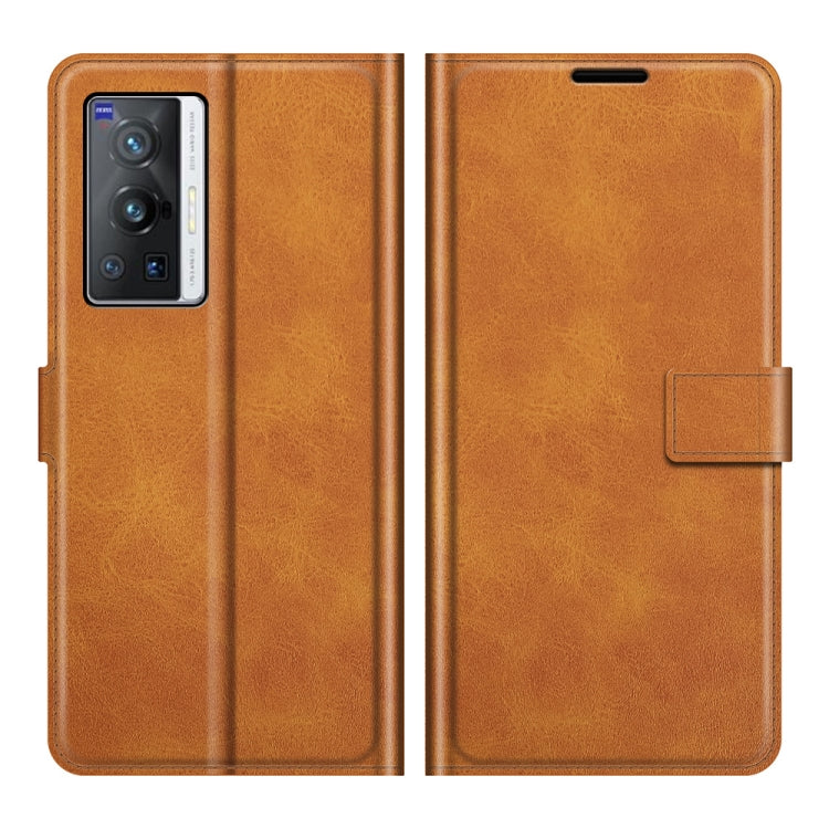 For vivo X70 Pro Retro Calf Pattern Buckle Horizontal Flip Leather Case with Holder & Card Slots & Wallet