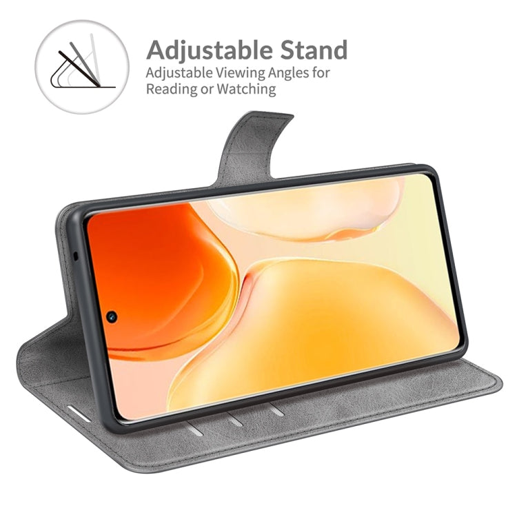 For vivo X70 Pro Retro Calf Pattern Buckle Horizontal Flip Leather Case with Holder & Card Slots & Wallet