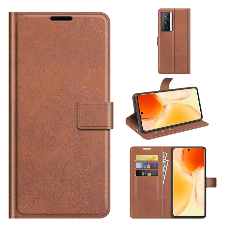 For vivo X70 Pro Retro Calf Pattern Buckle Horizontal Flip Leather Case with Holder & Card Slots & Wallet