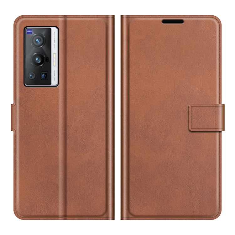 For vivo X70 Pro Retro Calf Pattern Buckle Horizontal Flip Leather Case with Holder & Card Slots & Wallet