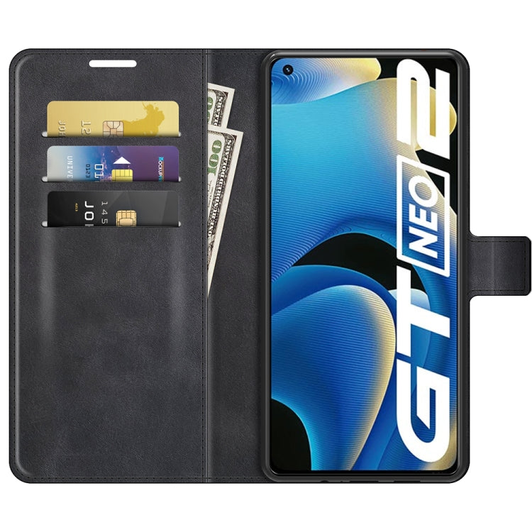 For OPPO Realme GT Neo 2 Retro Calf Pattern Buckle Horizontal Flip Leather Case with Holder & Card Slots & Wallet