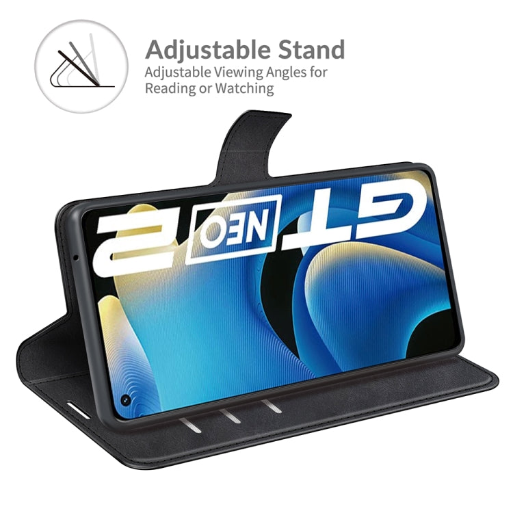 For OPPO Realme GT Neo 2 Retro Calf Pattern Buckle Horizontal Flip Leather Case with Holder & Card Slots & Wallet