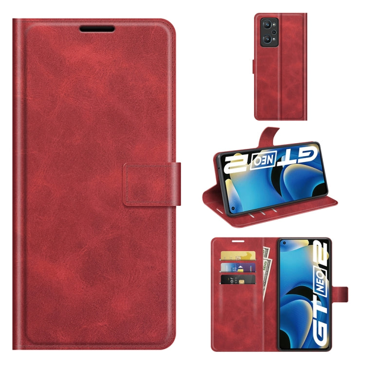 For OPPO Realme GT Neo 2 Retro Calf Pattern Buckle Horizontal Flip Leather Case with Holder & Card Slots & Wallet