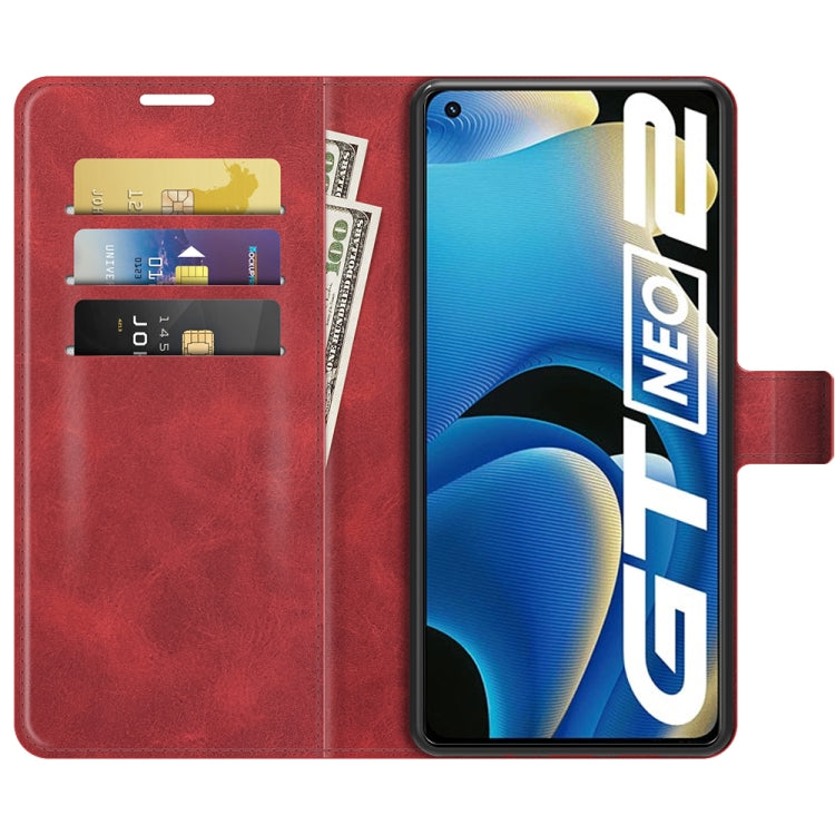 For OPPO Realme GT Neo 2 Retro Calf Pattern Buckle Horizontal Flip Leather Case with Holder & Card Slots & Wallet