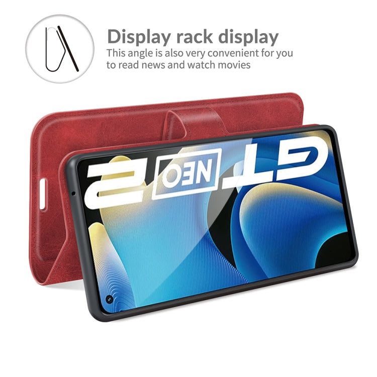 For OPPO Realme GT Neo 2 Retro Calf Pattern Buckle Horizontal Flip Leather Case with Holder & Card Slots & Wallet