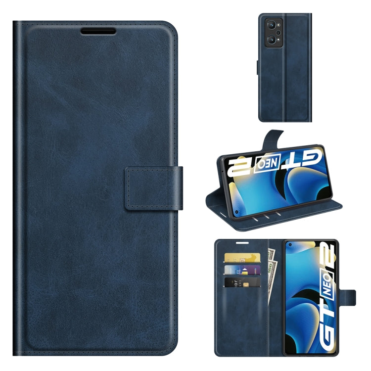 For OPPO Realme GT Neo 2 Retro Calf Pattern Buckle Horizontal Flip Leather Case with Holder & Card Slots & Wallet