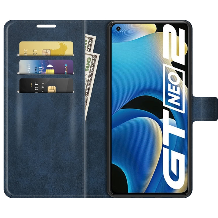 For OPPO Realme GT Neo 2 Retro Calf Pattern Buckle Horizontal Flip Leather Case with Holder & Card Slots & Wallet