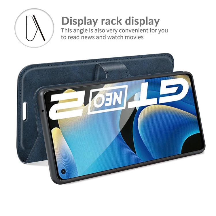 For OPPO Realme GT Neo 2 Retro Calf Pattern Buckle Horizontal Flip Leather Case with Holder & Card Slots & Wallet