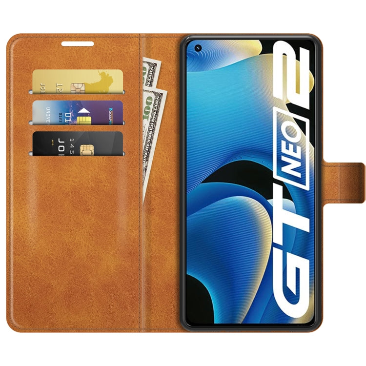 For OPPO Realme GT Neo 2 Retro Calf Pattern Buckle Horizontal Flip Leather Case with Holder & Card Slots & Wallet