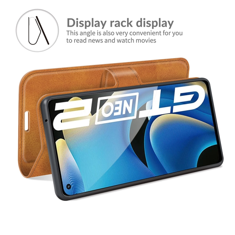 For OPPO Realme GT Neo 2 Retro Calf Pattern Buckle Horizontal Flip Leather Case with Holder & Card Slots & Wallet