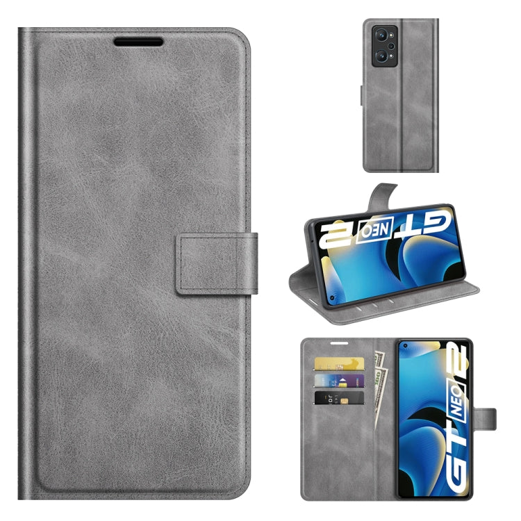 For OPPO Realme GT Neo 2 Retro Calf Pattern Buckle Horizontal Flip Leather Case with Holder & Card Slots & Wallet