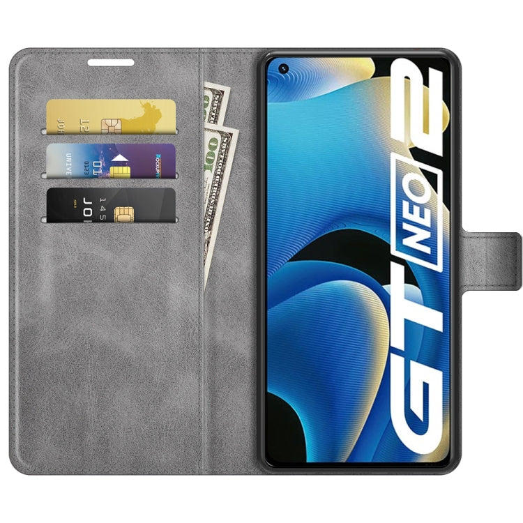 For OPPO Realme GT Neo 2 Retro Calf Pattern Buckle Horizontal Flip Leather Case with Holder & Card Slots & Wallet