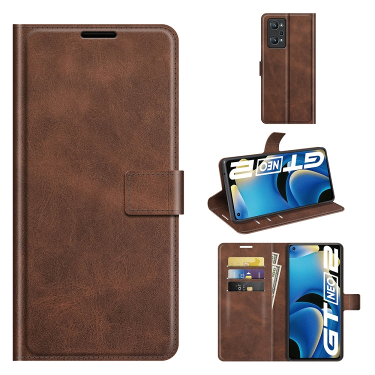 For OPPO Realme GT Neo 2 Retro Calf Pattern Buckle Horizontal Flip Leather Case with Holder & Card Slots & Wallet