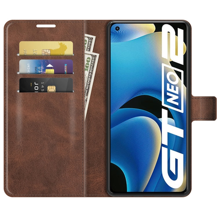 For OPPO Realme GT Neo 2 Retro Calf Pattern Buckle Horizontal Flip Leather Case with Holder & Card Slots & Wallet