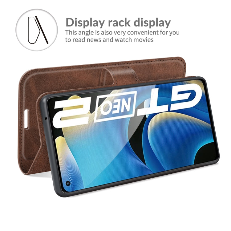 For OPPO Realme GT Neo 2 Retro Calf Pattern Buckle Horizontal Flip Leather Case with Holder & Card Slots & Wallet