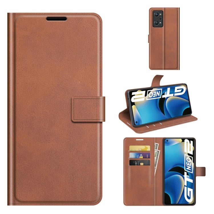 For OPPO Realme GT Neo 2 Retro Calf Pattern Buckle Horizontal Flip Leather Case with Holder & Card Slots & Wallet