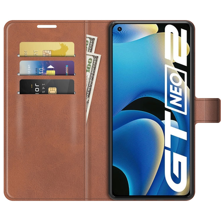 For OPPO Realme GT Neo 2 Retro Calf Pattern Buckle Horizontal Flip Leather Case with Holder & Card Slots & Wallet
