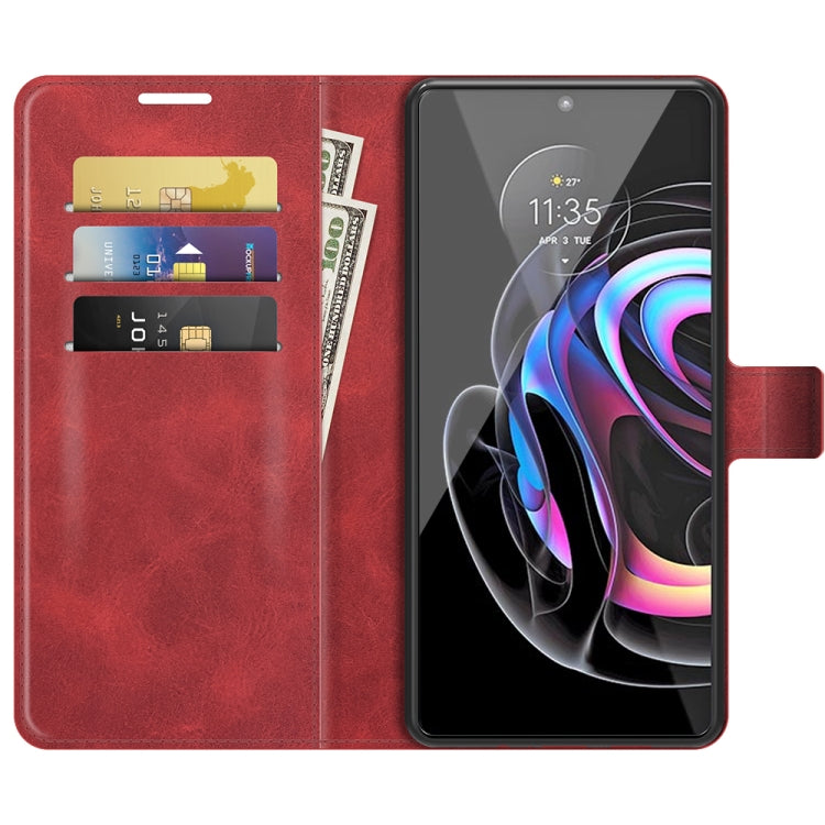For Motorola Moto Edge 20 Pro 5G Retro Calf Pattern Buckle Horizontal Flip Leather Case with Holder & Card Slots & Wallet