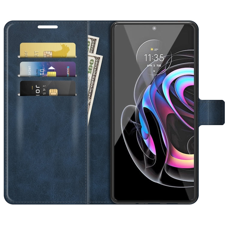 For Motorola Moto Edge 20 Pro 5G Retro Calf Pattern Buckle Horizontal Flip Leather Case with Holder & Card Slots & Wallet