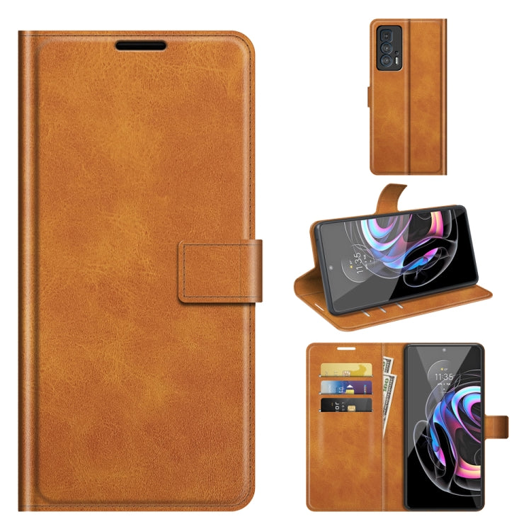 For Motorola Moto Edge 20 Pro 5G Retro Calf Pattern Buckle Horizontal Flip Leather Case with Holder & Card Slots & Wallet