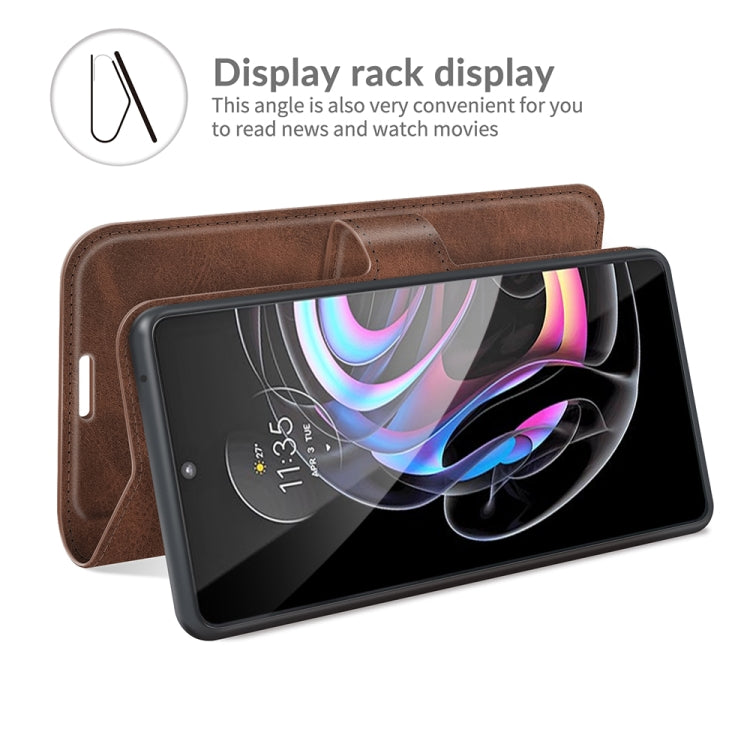 For Motorola Moto Edge 20 Pro 5G Retro Calf Pattern Buckle Horizontal Flip Leather Case with Holder & Card Slots & Wallet