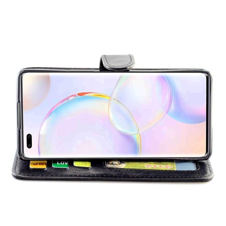 For Honor 50 Pro Crazy Horse Texture Leather Horizontal Flip Protective Case with Holder & Card Slots & Wallet & Photo Frame