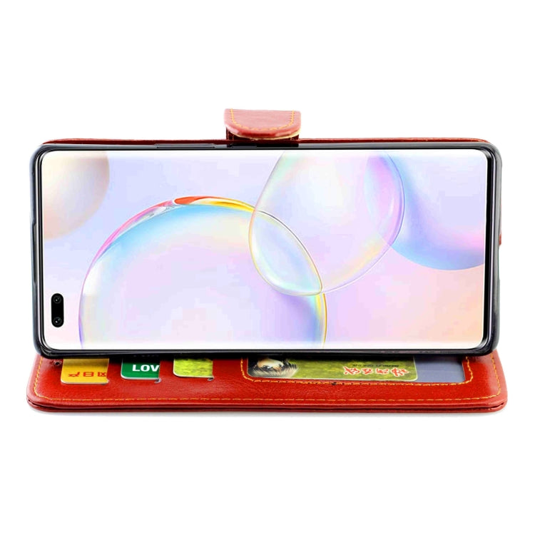 For Honor 50 Pro Crazy Horse Texture Leather Horizontal Flip Protective Case with Holder & Card Slots & Wallet & Photo Frame