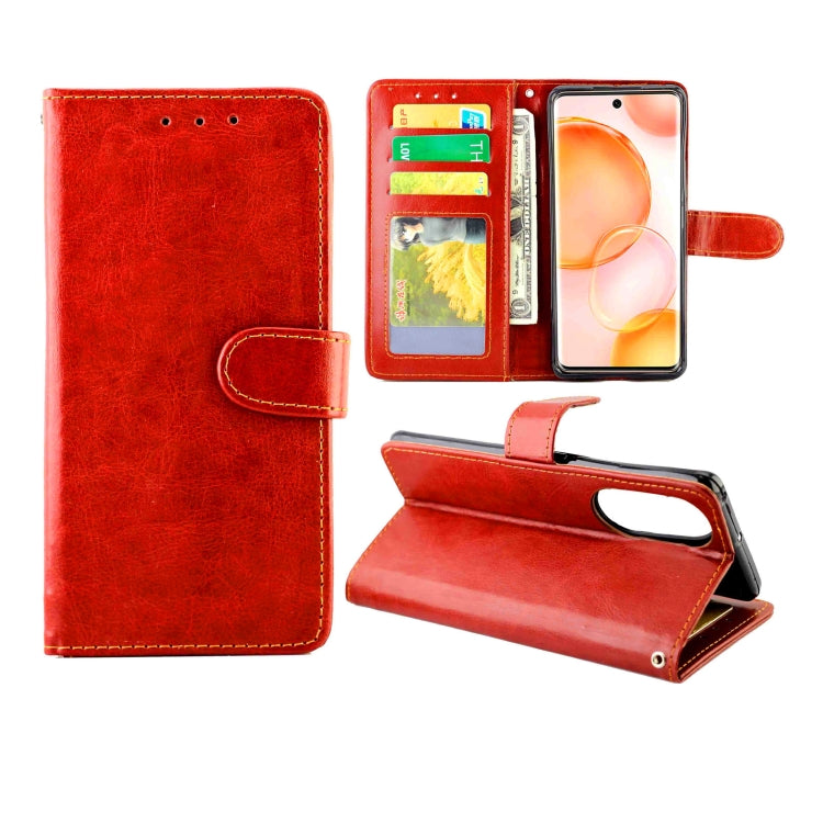 For Honor 50 Crazy Horse Texture Leather Horizontal Flip Protective Case with Holder & Card Slots & Wallet & Photo Frame