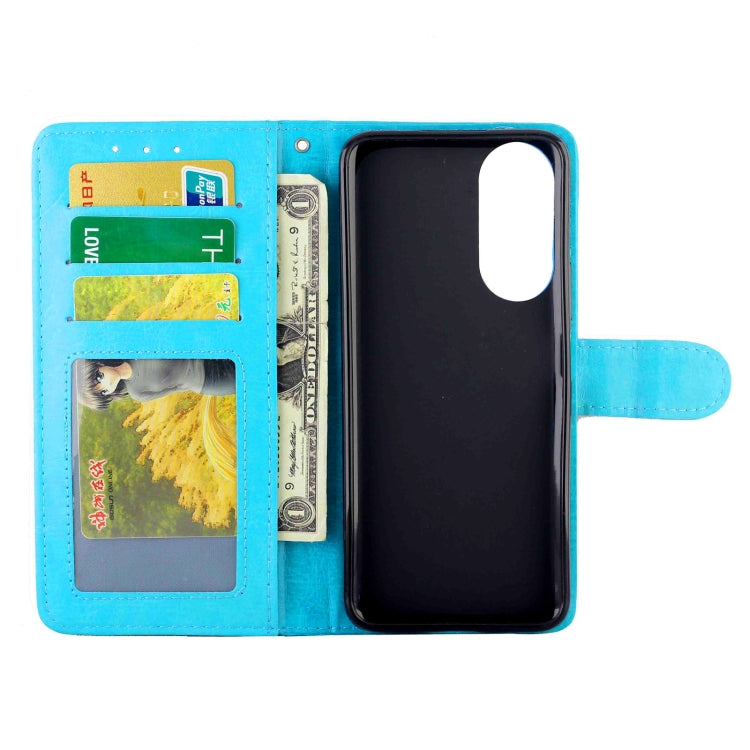 For Honor X20 SE Crazy Horse Texture Leather Horizontal Flip Protective Case with Holder & Card Slots & Wallet & Photo Frame