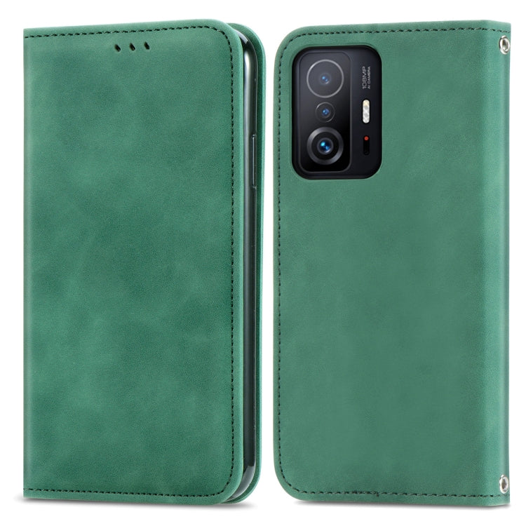 For Xiaomi Mi 11T / 11T Pro Retro Skin Feel Magnetic Horizontal Flip Leather Case with Holder & Card Slots & Wallet & Photo Frame