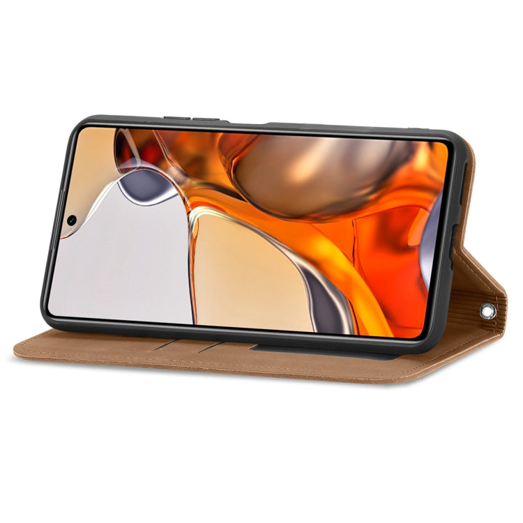 For Xiaomi Mi 11T / 11T Pro Retro Skin Feel Magnetic Horizontal Flip Leather Case with Holder & Card Slots & Wallet & Photo Frame