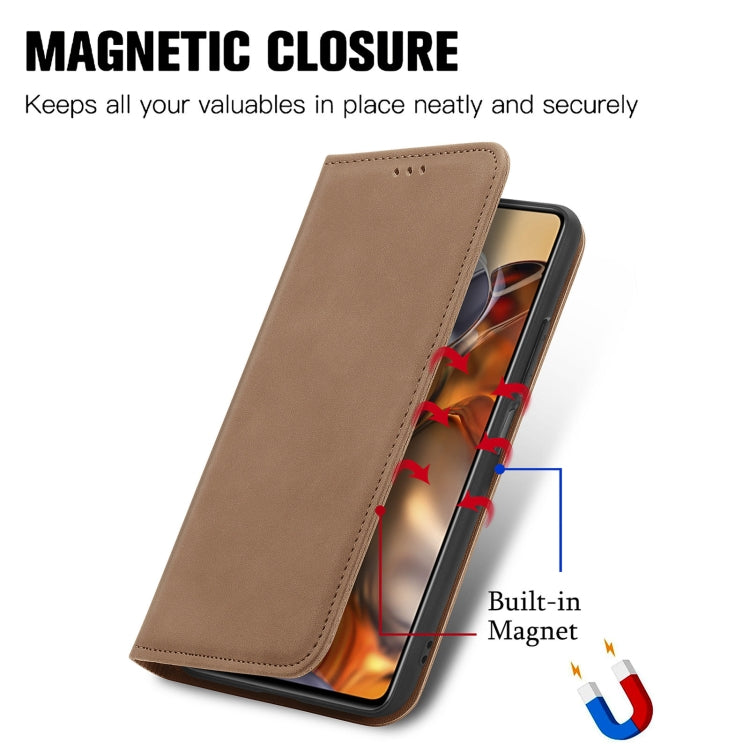 For Xiaomi Mi 11T / 11T Pro Retro Skin Feel Magnetic Horizontal Flip Leather Case with Holder & Card Slots & Wallet & Photo Frame