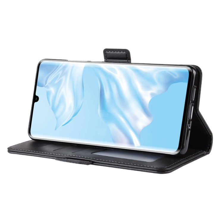 Dual-side Magnetic Buckle Horizontal Flip Leather Case for Huawei P30 Pro, with Holder & Card Slots & Wallet & Photo Frame