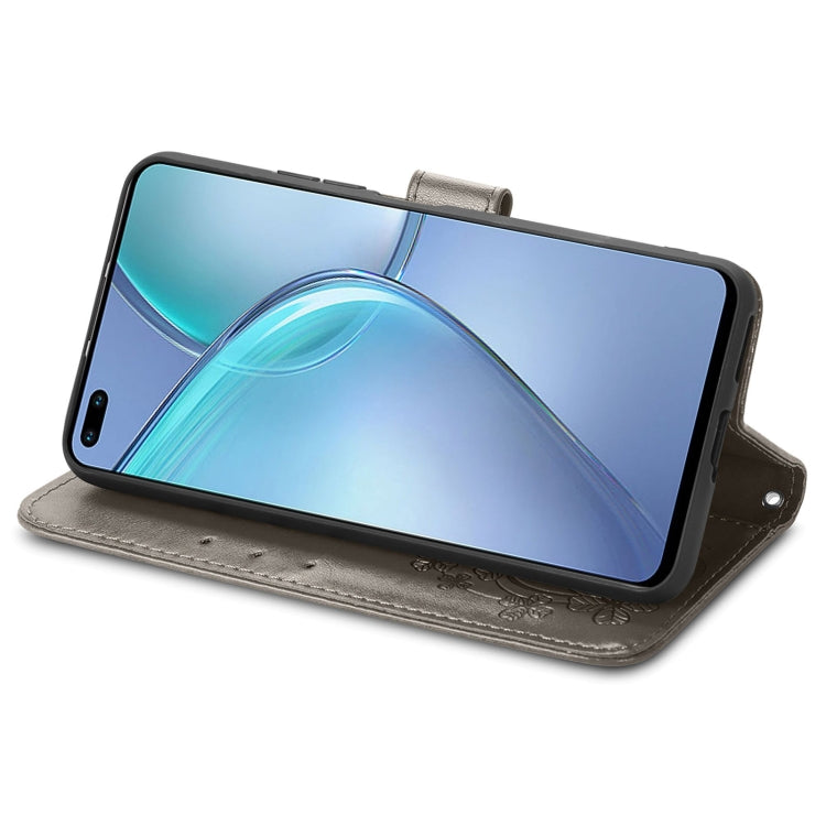 For Infinix Zero 8 Four-leaf Clasp Embossed Leather Case with Lanyard & Card Slot & Wallet & Holder