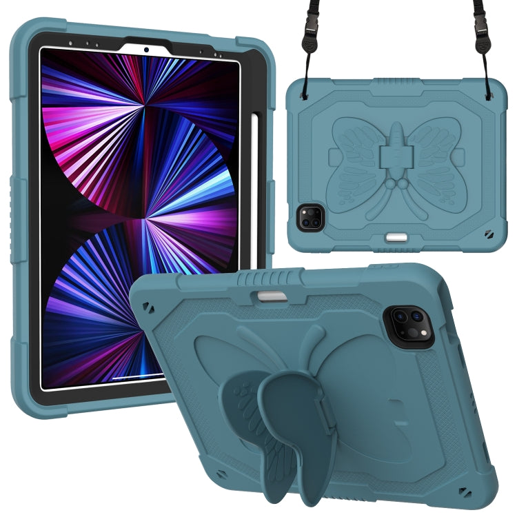 Pure Color PC + Silicone Anti-drop Tablet Tablet Case with Butterfly Holder & Pen Slot For iPad Pro 11 2018 & 2020 & 2021 & Air 2020 10.9