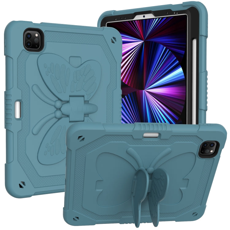 Pure Color PC + Silicone Anti-drop Tablet Tablet Case with Butterfly Holder & Pen Slot For iPad Pro 11 2018 & 2020 & 2021 & Air 2020 10.9