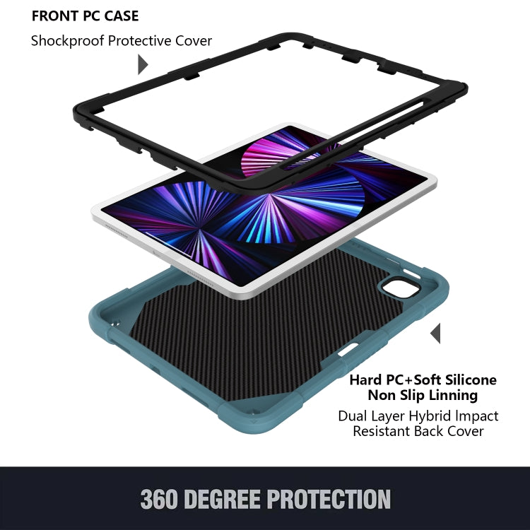 Pure Color PC + Silicone Anti-drop Tablet Tablet Case with Butterfly Holder & Pen Slot For iPad Pro 11 2018 & 2020 & 2021 & Air 2020 10.9