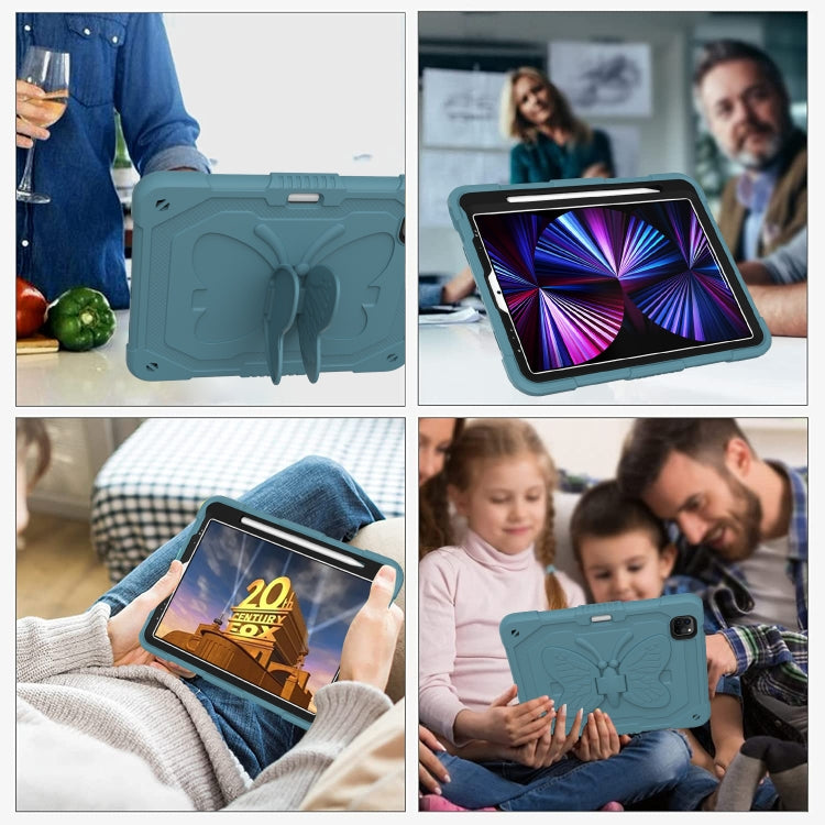 Pure Color PC + Silicone Anti-drop Tablet Tablet Case with Butterfly Holder & Pen Slot For iPad Pro 11 2018 & 2020 & 2021 & Air 2020 10.9