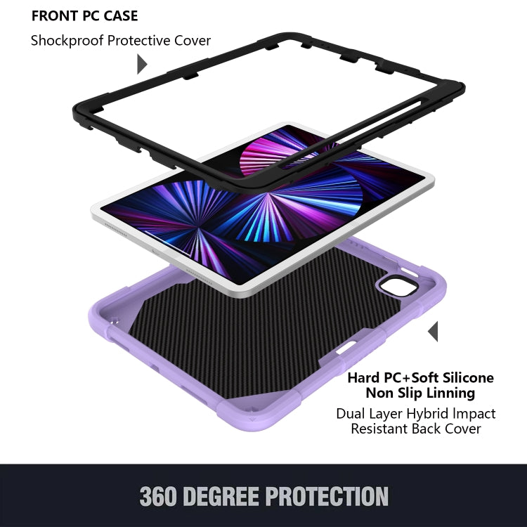 Pure Color PC + Silicone Anti-drop Tablet Tablet Case with Butterfly Holder & Pen Slot For iPad Pro 11 2018 & 2020 & 2021 & Air 2020 10.9