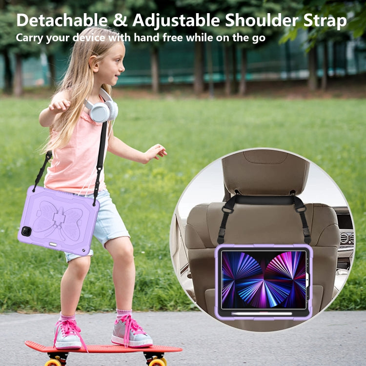 Pure Color PC + Silicone Anti-drop Tablet Tablet Case with Butterfly Holder & Pen Slot For iPad Pro 11 2018 & 2020 & 2021 & Air 2020 10.9