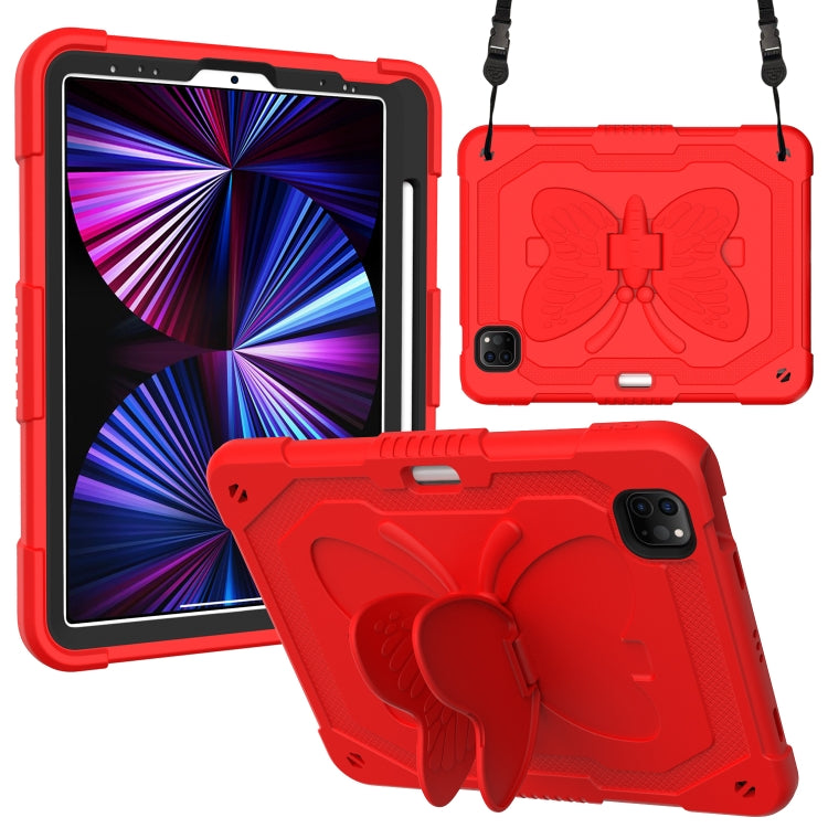 Pure Color PC + Silicone Anti-drop Tablet Tablet Case with Butterfly Holder & Pen Slot For iPad Pro 11 2018 & 2020 & 2021 & Air 2020 10.9