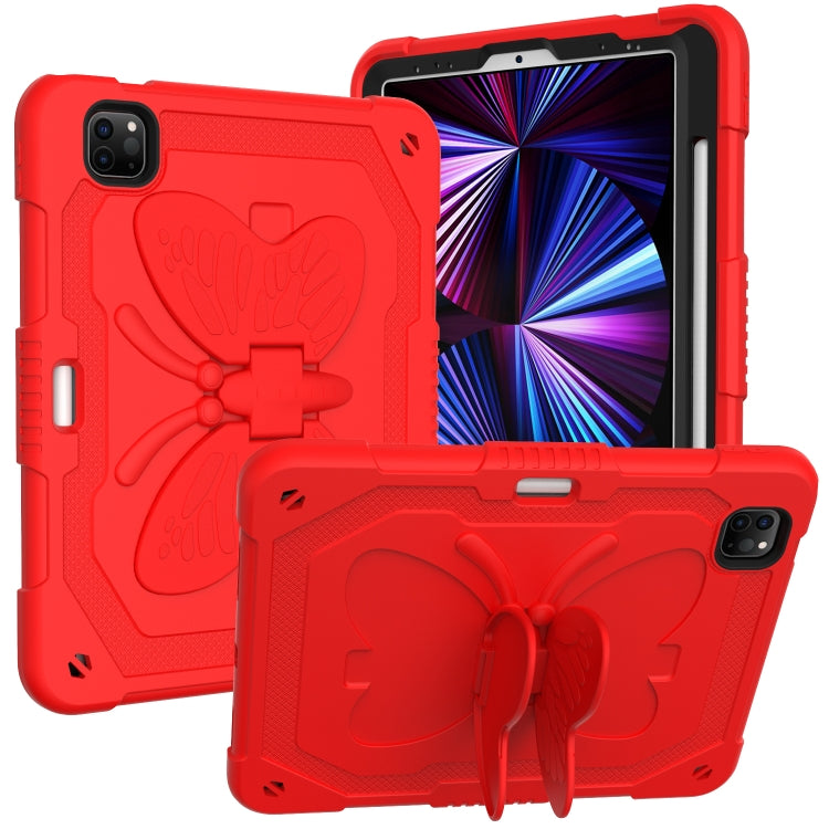 Pure Color PC + Silicone Anti-drop Tablet Tablet Case with Butterfly Holder & Pen Slot For iPad Pro 11 2018 & 2020 & 2021 & Air 2020 10.9