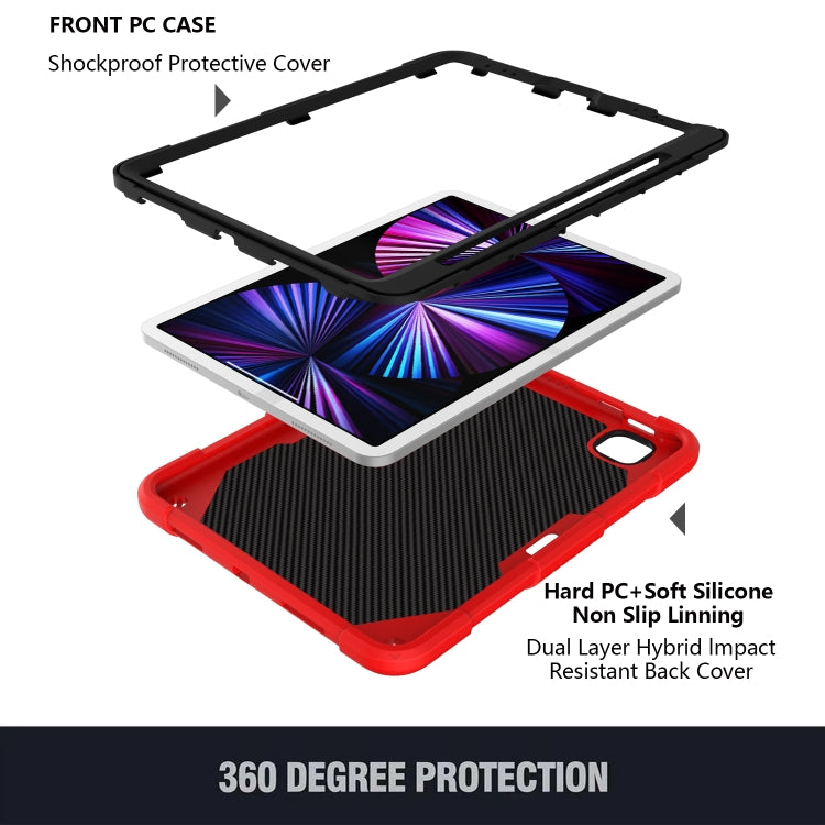 Pure Color PC + Silicone Anti-drop Tablet Tablet Case with Butterfly Holder & Pen Slot For iPad Pro 11 2018 & 2020 & 2021 & Air 2020 10.9