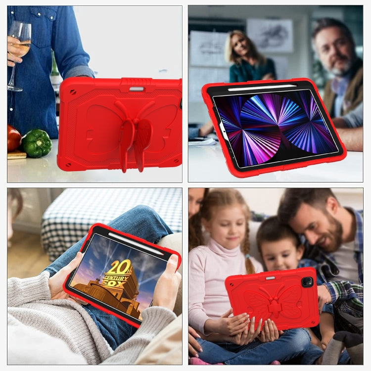 Pure Color PC + Silicone Anti-drop Tablet Tablet Case with Butterfly Holder & Pen Slot For iPad Pro 11 2018 & 2020 & 2021 & Air 2020 10.9