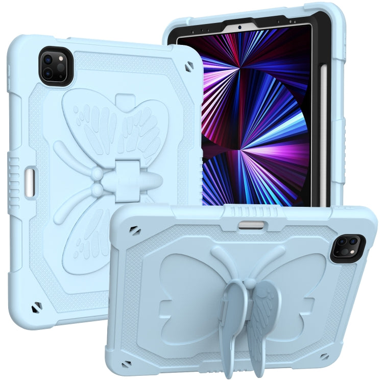 Pure Color PC + Silicone Anti-drop Tablet Tablet Case with Butterfly Holder & Pen Slot For iPad Pro 11 2018 & 2020 & 2021 & Air 2020 10.9
