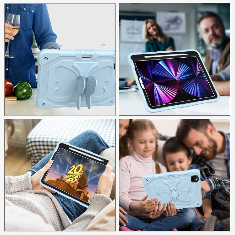 Pure Color PC + Silicone Anti-drop Tablet Tablet Case with Butterfly Holder & Pen Slot For iPad Pro 11 2018 & 2020 & 2021 & Air 2020 10.9